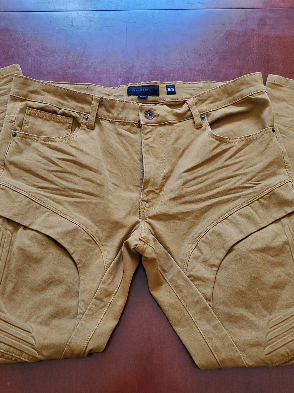 Decibel Men's Brown Moto-Style Jeans Size 38/32